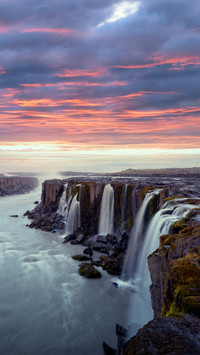 Famous Selfoss waterfall