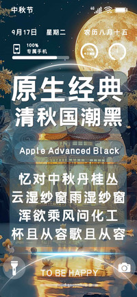 原生经典清秋国潮黑