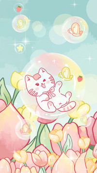 The cat in the bubble