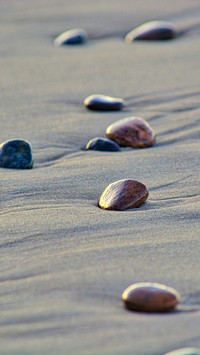 Top view of beach pebbles