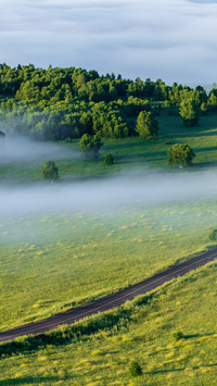 Grassland sky road