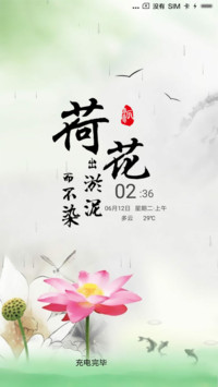 中国风夏日莲花