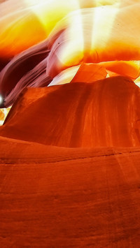 Low angle perspective view of rock formation