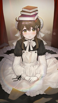 3d Illustration of A Girl with Several Books on Her Head