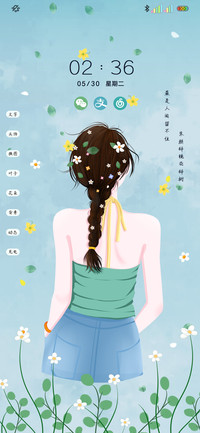 清新文艺背影少女