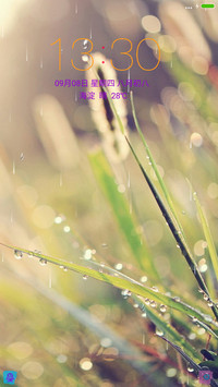 下雨过后的花、草【侧边+重力感应】