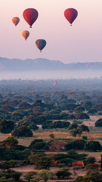 Scenery of the Bagan Pagoda Complex in Myanmar