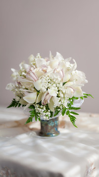 Bouquet of beautiful flowers in vase