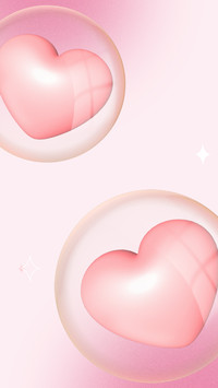 Bubble love heart beats