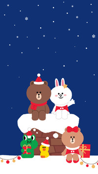 line friends 圣诞壁纸