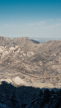 The crown prince's peak after the snow in the clear sunlight