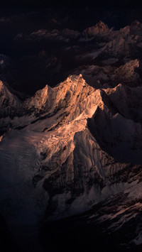 Sunlight on the golden mountain