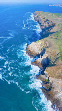 Aerial coastal view around Tagle Beach