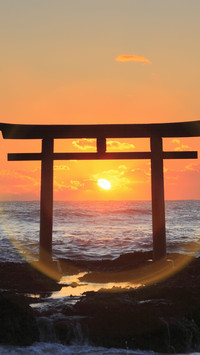 日本鸟居日出