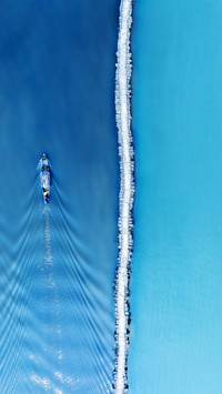 Aerial view of the ancient fiber path