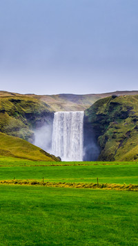 The Skogafoss Waterfalls in Iceland