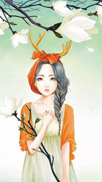 插画美女