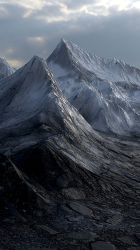 Mountain landscape illustration