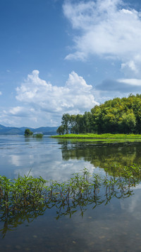 The scenery of erhai lake