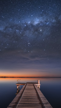 Stars at Lake Night