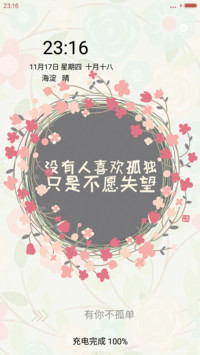 有你不孤单【四锁屏+自定义密码文字】