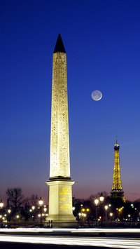 France paris concorde square obelisk and eiffel tower