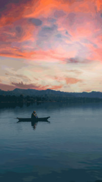 A flat boat