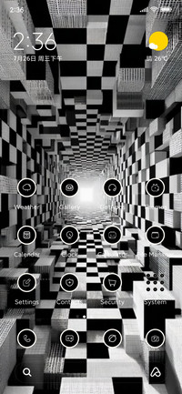 Black and white
