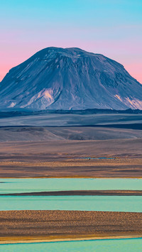 Beauty of Iceland's volcanic sunset