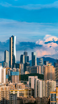 Beautiful City Buildings in The Sunset