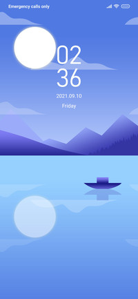 Boat and moonlight