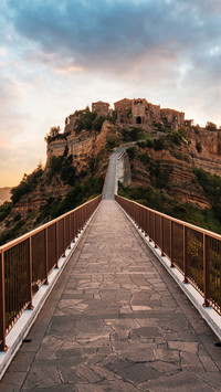 The bridge leading to the small town