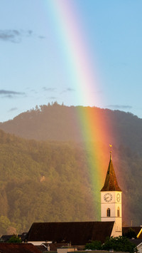 On the rainbow building