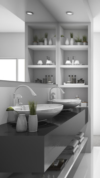 How to separate dry and wet in a small bathroom 1