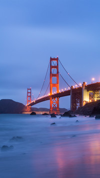 Golden Gate Bridge with beautiful Twilight time