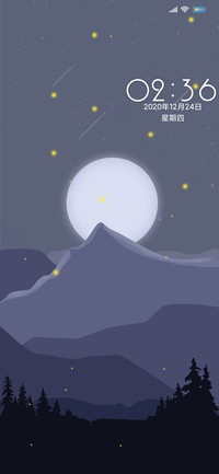 清净 多色月夜