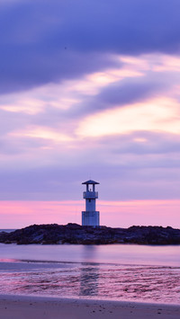 Sunset near by lighthouse