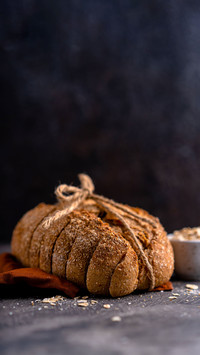 Packed German rye bread