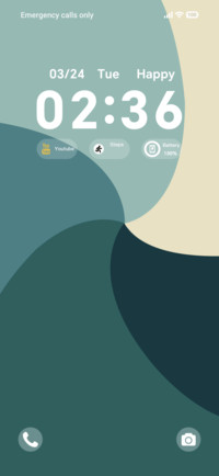 Teal Cream Curve