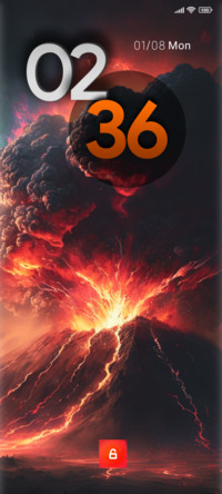 volcano scene