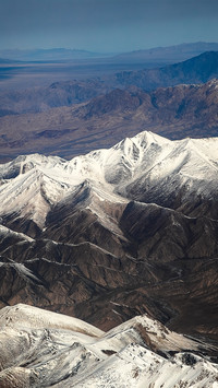 Aerial view of the qilian mountains