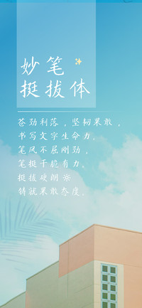 妙笔挺拔体
