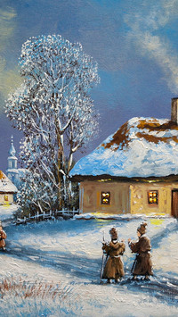 Countryside oil painting