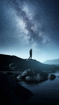 Night sky and starry sky