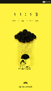 黄色下雨天