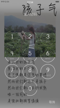 青春是道明媚的伤（自定义密码锁屏）
