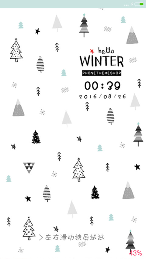 (v8)Hello winter(iOS解锁+日历界面+自由桌面+音乐界面) preview