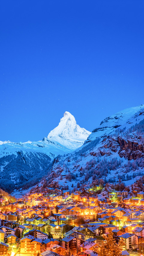 Early Morning Landscape View on Zermatt City preview