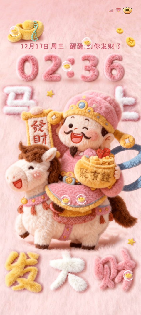 财神毛绒 马上发财 preview