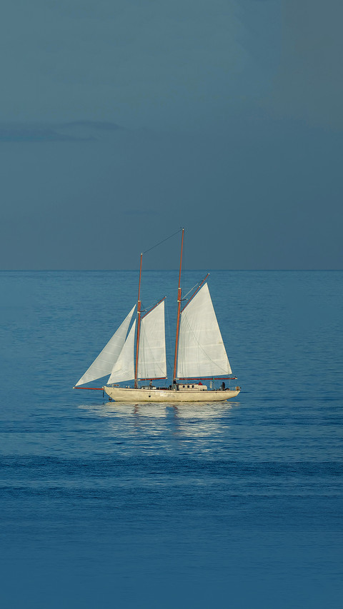 Ship on sea in Brittany, France preview
